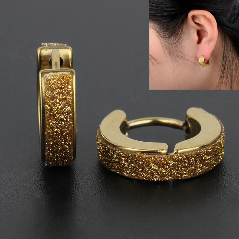 Gold/Silver/Black Plated Earrings 316L Stainless Steel Greek Key Stud boucle d'oreille for Men and Women Jewelry | Украшения и