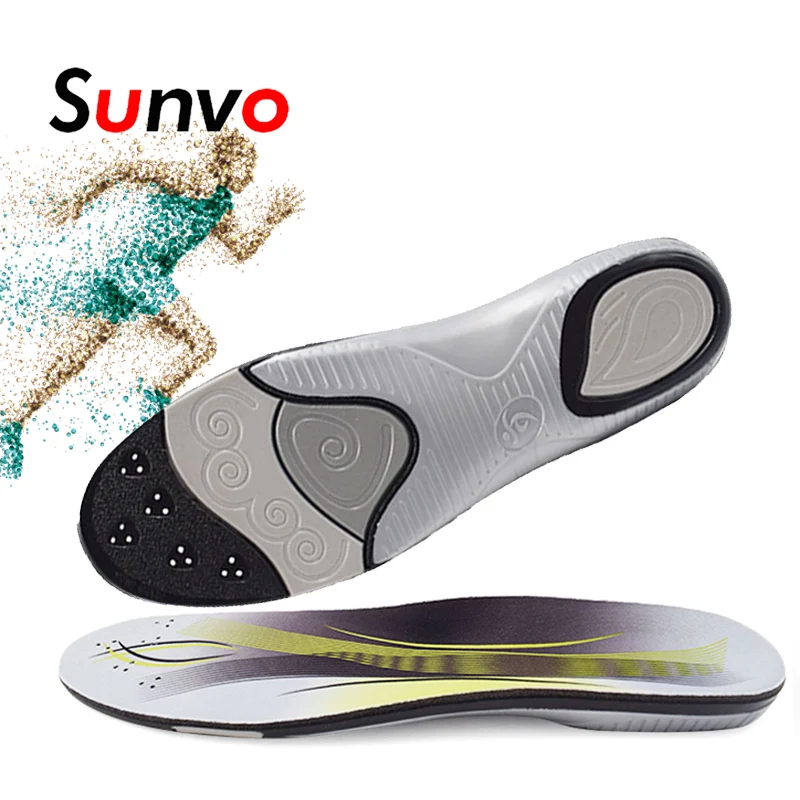 

Sunvo Sport Insoles Arch Support Shoes Shock Absorption for Running Basketball Football Flat Feet Height Increased Pad Men Women