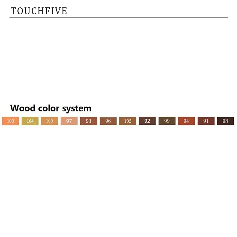 12 WOOD TouchFIVE 20 Вт, 30 Вт/40/60/80 Цвет маркеры манга рисунок Маркеры Ручка на спиртовой основе эскиз жирной двойной кисть товары для рукоделия - Цвет: 12 WOOD