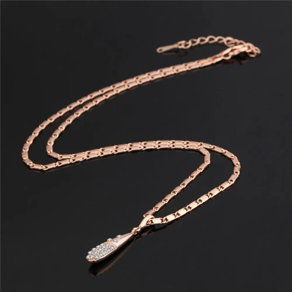 2019 New Fashion Crystal Water Drop Pendant Long Necklace For Women Jewellery Dress Accessories Sweater | Украшения и аксессуары