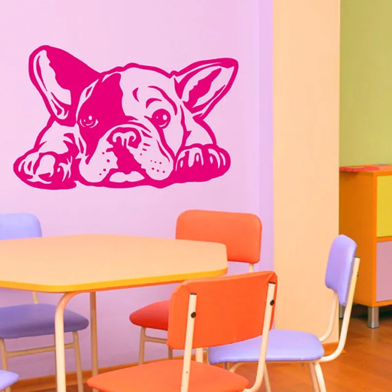 

Removable Hot French Bulldog Dog Wall Decals Carving Wall Sticker Home Decor Mural Bedroom Decoration Living Room Sticker A-141