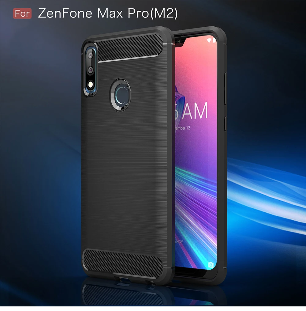 Для Asus Zenfone Max Pro M2 ZB631KL ZB633KL чехол из углеродного волокна Мягкий ТПУ силиконовый чехол для телефона задняя крышка для ZB631KL ZB633KL чехол