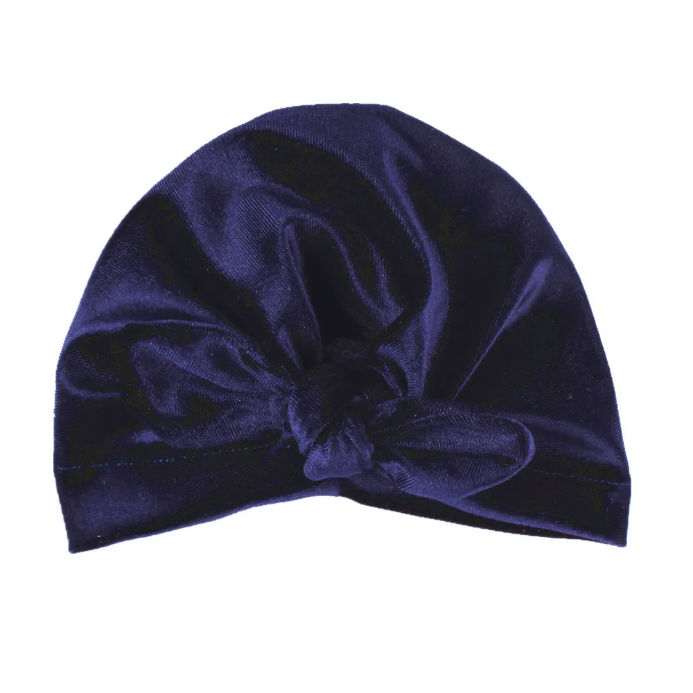 18Multicolor Baby Accessories Girls for Winter Solid Color Cute Rabbit Ears Knotted Gold Velvet Indian Hat Kids Warm Hedging | Детская
