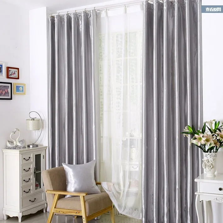 Шторы для спальни гостиной стоимость обработки включена серебристо-серые