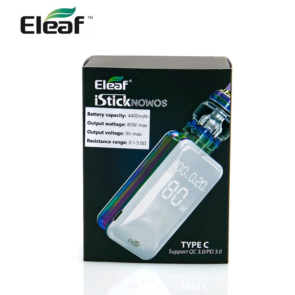 Оригинальный комплект Eleaf iStick Nowos 80 Вт с емкостью ELLO Duro 4400 мАч встроенный