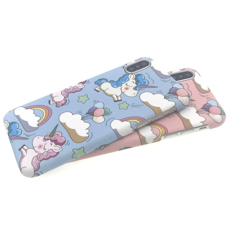 UXIA милый Единорог мультяшный чехол для телефона iPhone X Case Мода жесткий матовое