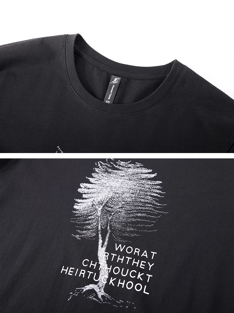 Pioneer Camp/брендовая одежда с коротким рукавом Повседневная футболка принтом дерева