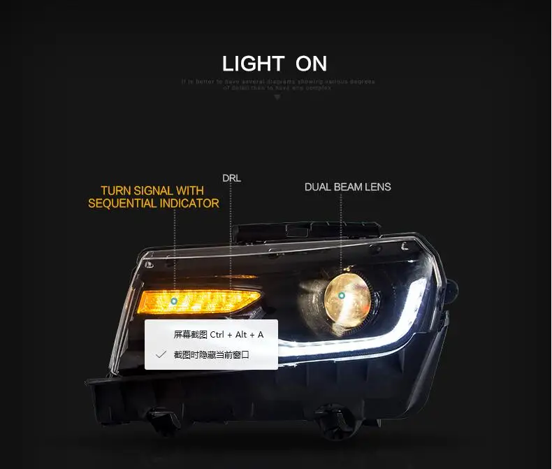 2 шт. для автомобильных головных фар Для Camaro для HID ксеноновых фар Plug and Play автомобильные аксессуары Задний фонарь Camaro противотуманная фара