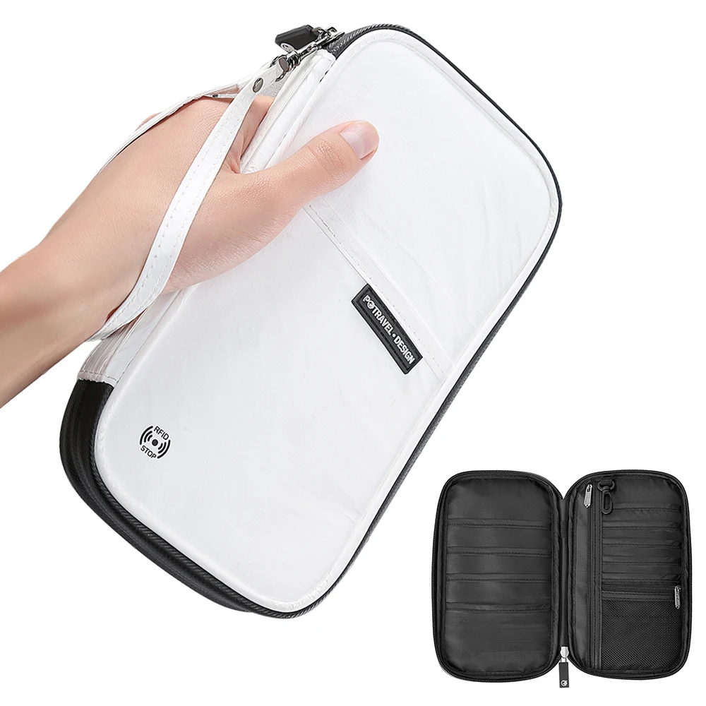 Дорожный кошелек RFID Блокировка паспорта держатель семейный паспорт Дорожная