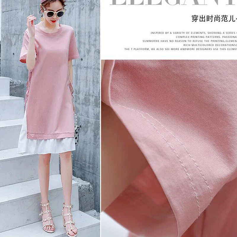 

Chiffon Patchwork Straight Maternity Dresses For Photo Shoot Lace-Up Adjustable Casual Women Clothes sexy Photography Props 2019