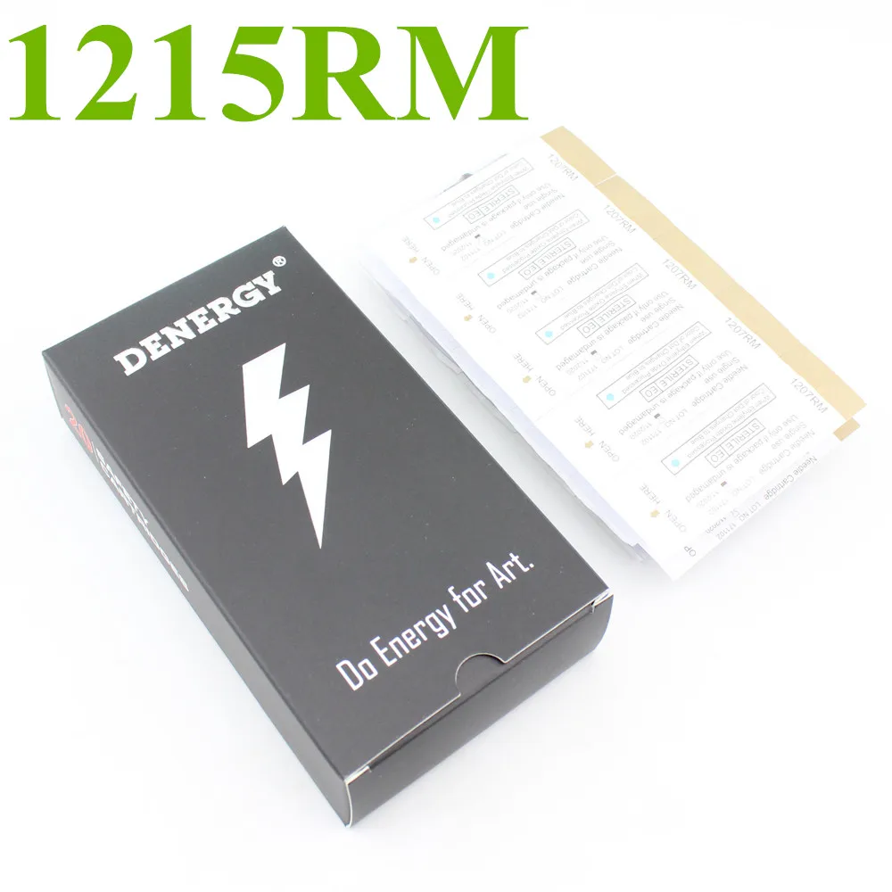 

Denergy Premium Quality 20pcs/box 0.35mm Curved Magnum 1215RM Tattoo Needle Cartridge Medium Taper for Pro Tattooing