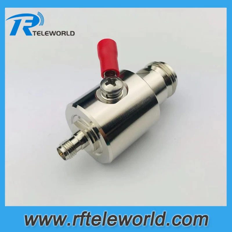 

free shipping 3GHz 50 Ohm SMA female RP to N female bulkhead lightning arrester surge protector