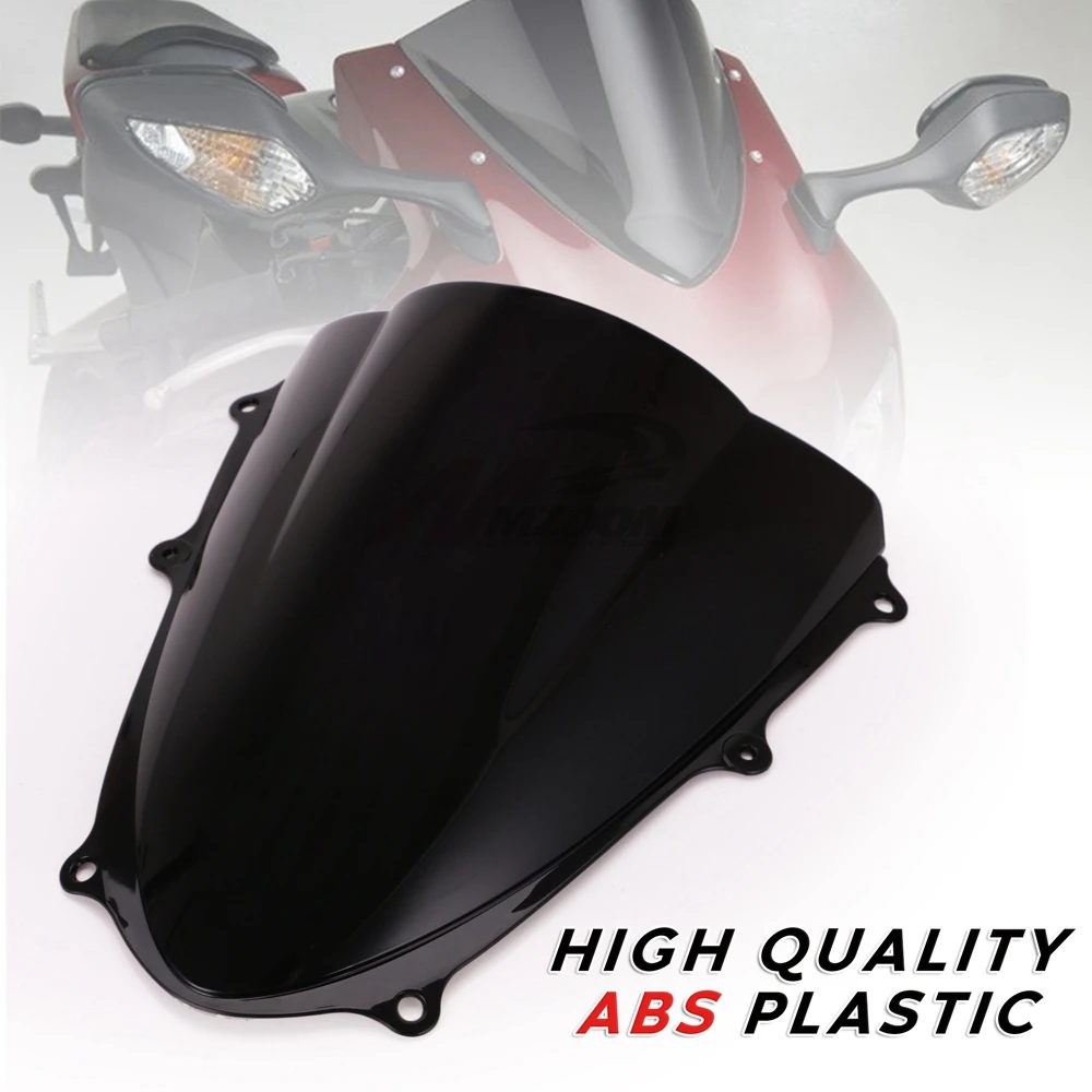Черный ветровое стекло двойной пузырь для Suzuki GSXR 600 750 R gsxr600 gsxr750 600R 750R K8 2008 2009 2010 08 09