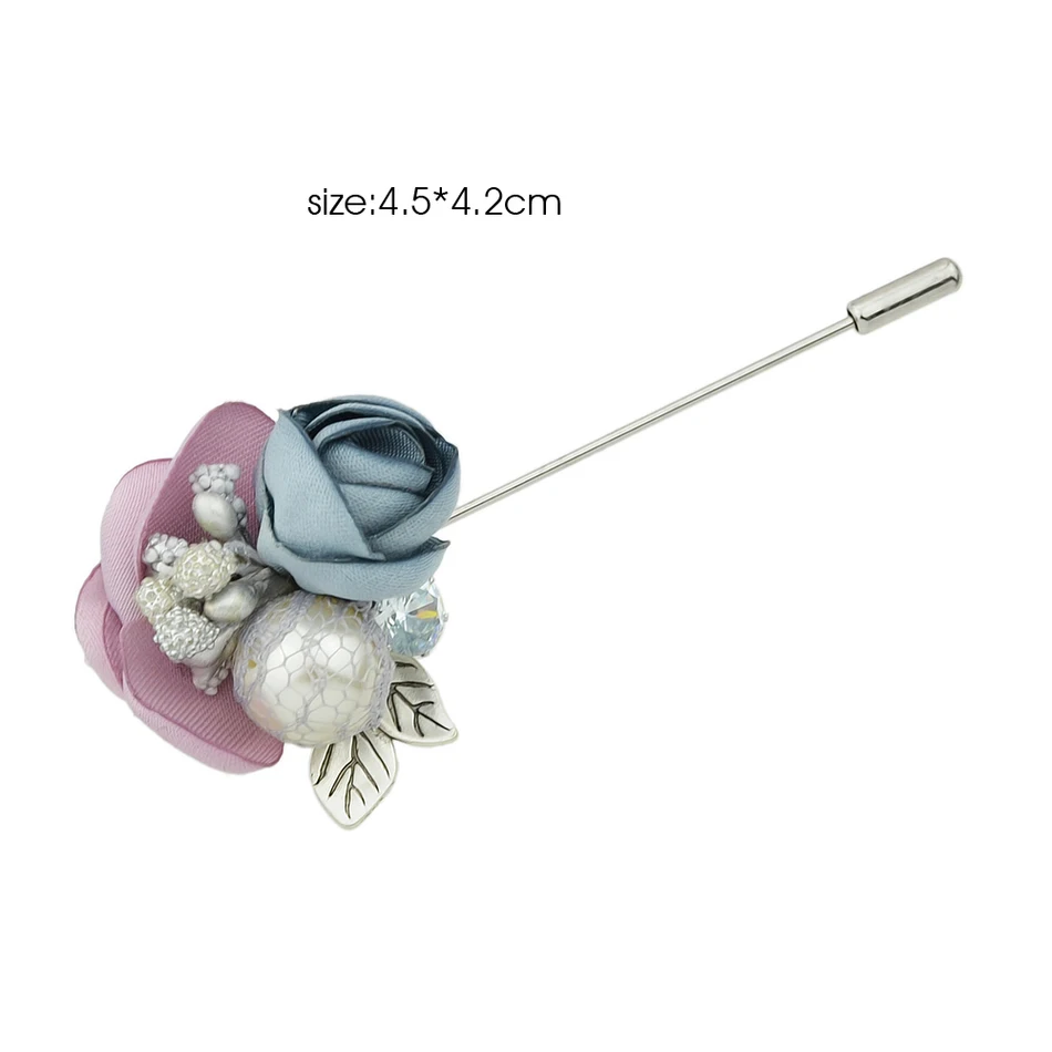 Cute Bijoux Silver Color Pins with Rhinestone Simulated-pearl Colorful Lace Flower Shape Brooches Jewelry for Women Accessories | Украшения