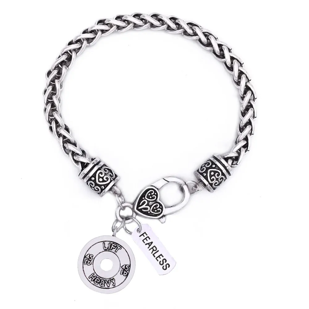 Фитнес мотивация безстрашная Тяжелая пластина подтягивающая подвеска в виде