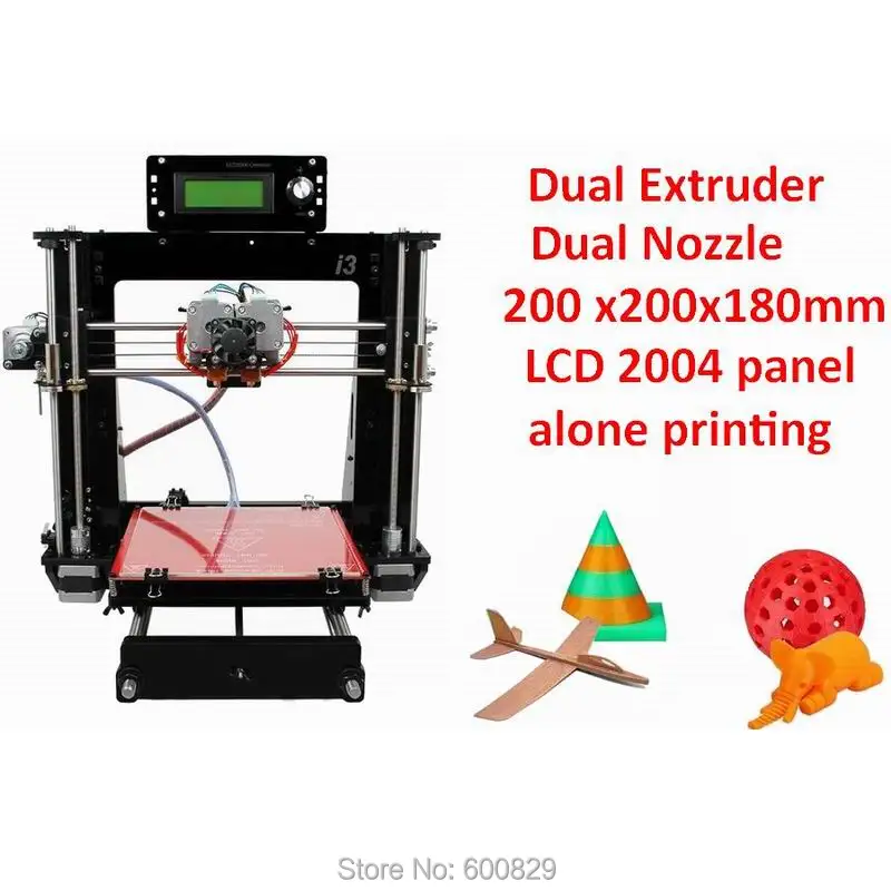 3D принтеры DIY Kit I3 Pro C двойной экструдеры Насадки двух Цвета принт GT2560 плата ЖК