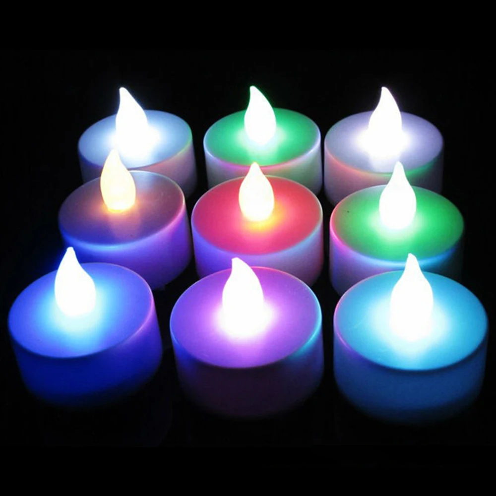 5 шт. Светодиодная свеча чайный свет на батарейках лампа имитация цвета пламени