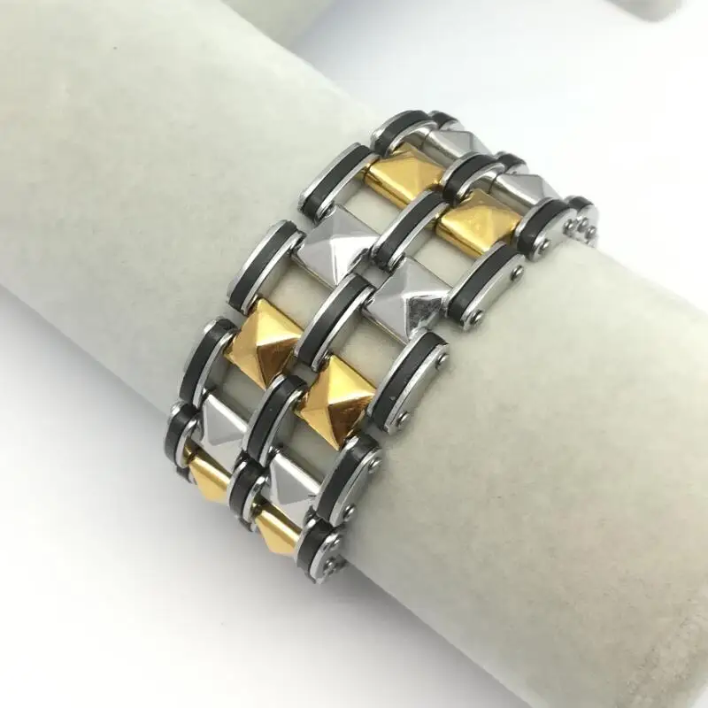 Браслет из нержавеющей стали мужские классические роскошные браслеты модные