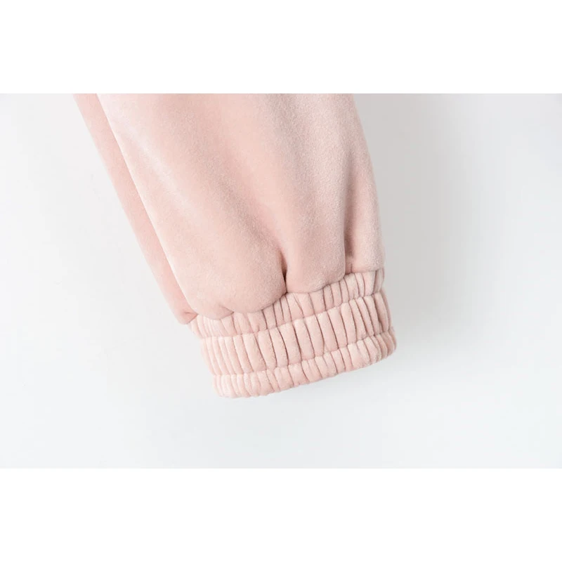 Простые женские бархатные штаны в американском и Европейском стиле однотонные