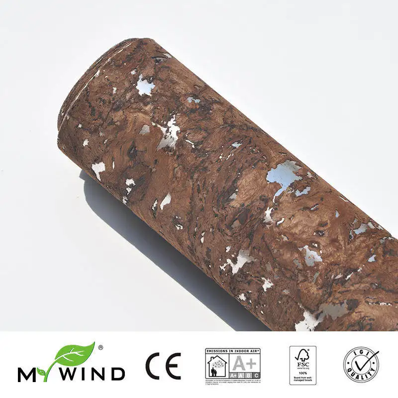 3D обои в рулоне домашний декор 2019 MY WIND Ligth коричневый с серебряными обоями