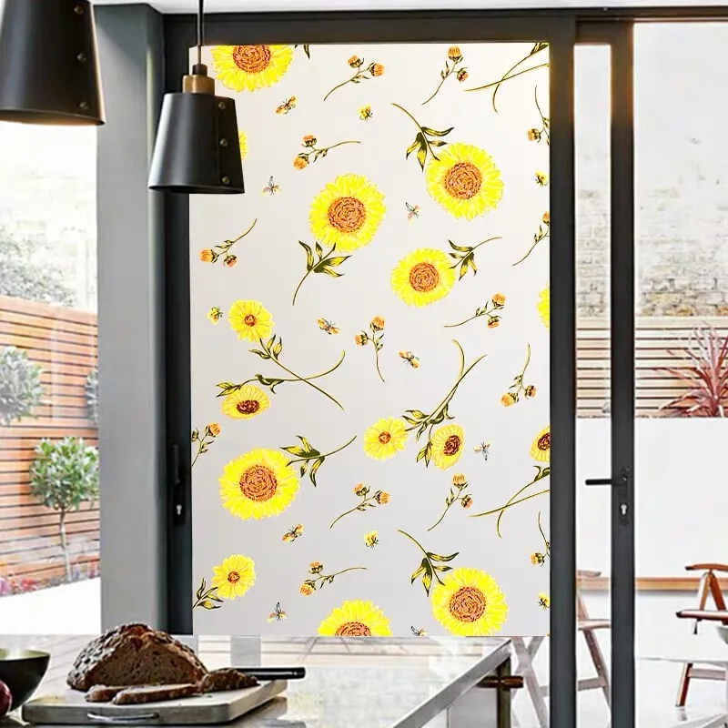 

Stained Privacy Window Foil Film Glass Sticker Frosted opaque bathroom Static Glue-free living room Decorative Film Home Decor