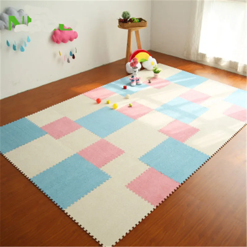 45x45 EVA плюшевые детские игровые коврики напольный коврик пазл детский пенный