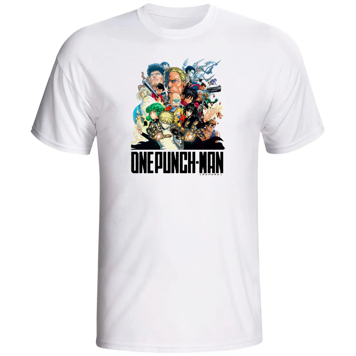 One punch man Рубашка Аниме Сайтама Летняя мужская модная футболка удобная