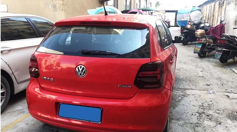 2 шт. автомобильный Стайлинг для VW polo задние фонари 2011- для polo светодиодный задний фонарь+ сигнал поворота+ тормоз+ обратный светодиодный свет