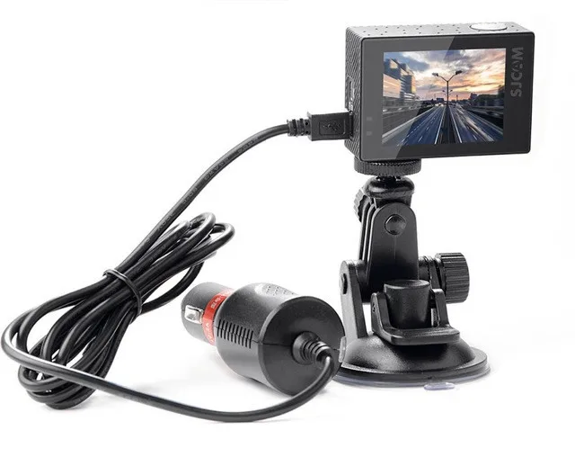 Кронштейн на присоске с автомобильным зарядным устройством для SJCAM SJ6 Legend SJ7 Star
