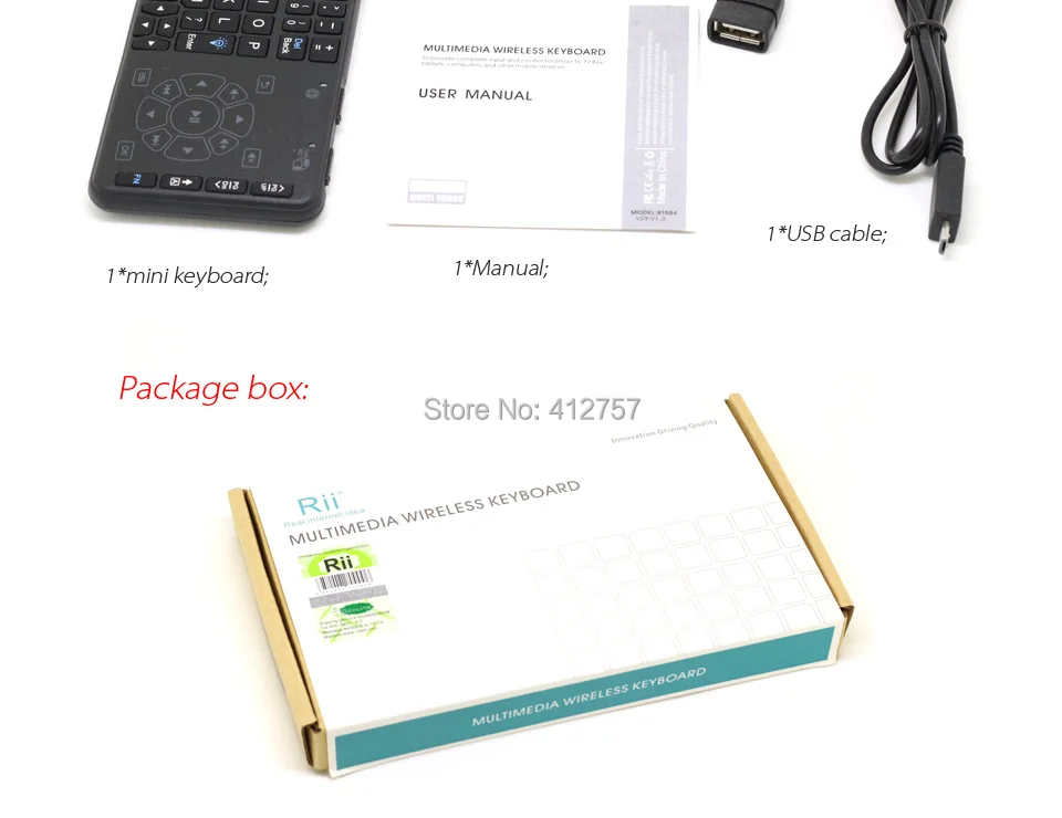Rii i5 с подсветкой 2,4G мини беспроводная клавиатура Fly mouse с многофункциональной сенсорной панелью для Android tv Box, мини-ПК, ноутбука