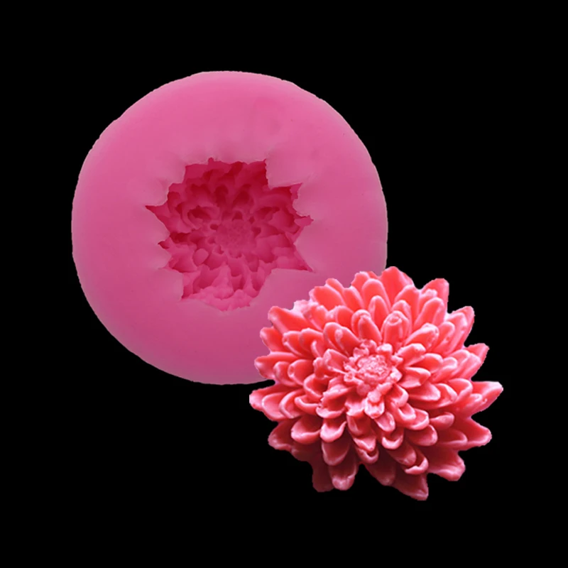 Горячая и Diy3d силиконовая форма в форме хризантем мыло помадка для торта