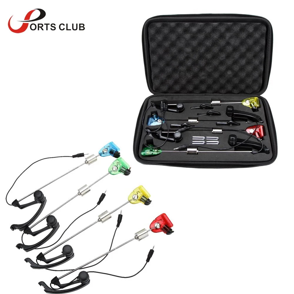 Lixada 4 шт./лот LED для ловли карпа свингер рыбалки сигнализация набор нержавеющая