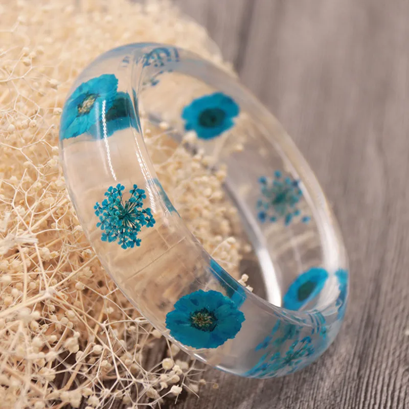 Houbian New Resin Dry Flower Bracelet Handmade Natural Dried Jewelry Girl'S Best Birthday Present | Украшения и аксессуары