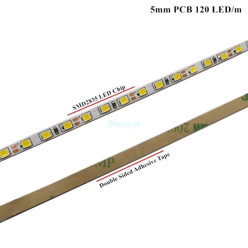30 шт. Светодиодная лента 5 м SMD 2835 120 240 LED/m 12 В постоянного тока IP20