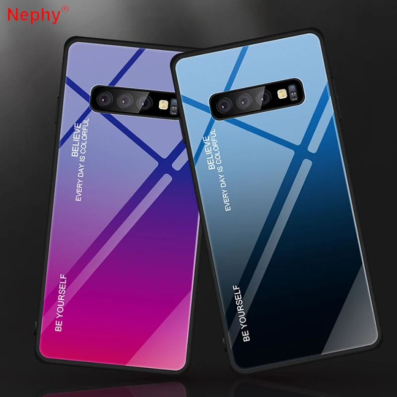 Чехол из закаленного стекла для Samsung Galaxy S8 S9 S10 + M10 M30 M20 A10 A21S A30 A50 A5 A6 A7 A8 J4 J6 J8 Note 8 9