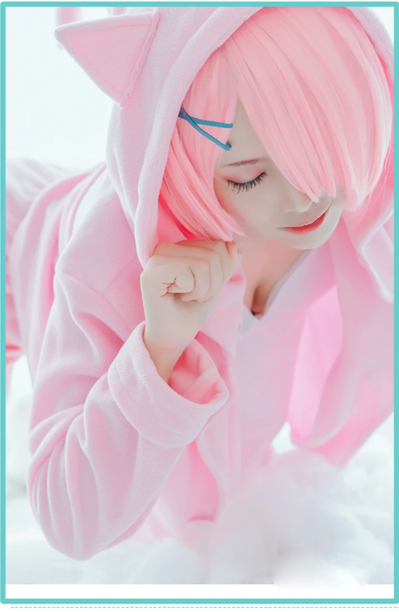 Розовый/синий Rem Ram пижамный комплект Re: жизнь в другом мире от Zero Cos Сексуальная