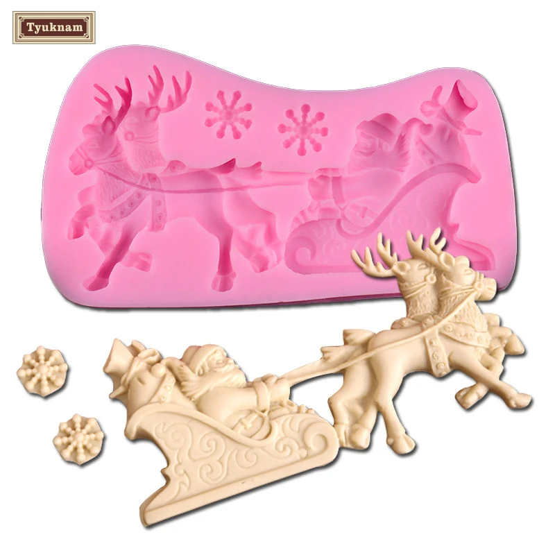 Санта Клаус Конфеты силиконовый торт с помадной глазурью поделки из сахара мыло