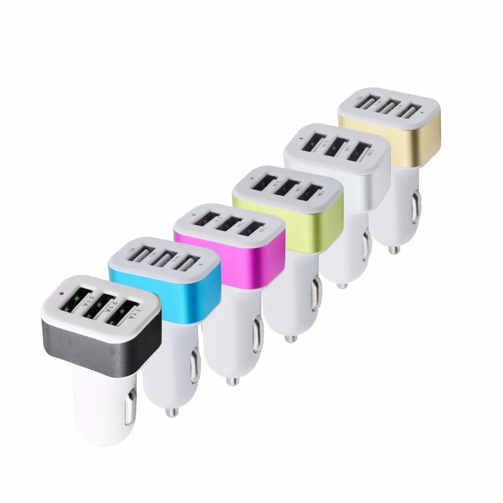Бесплатная доставка 3 Автомобильное usb устройство для зарядки телефона Быстрая