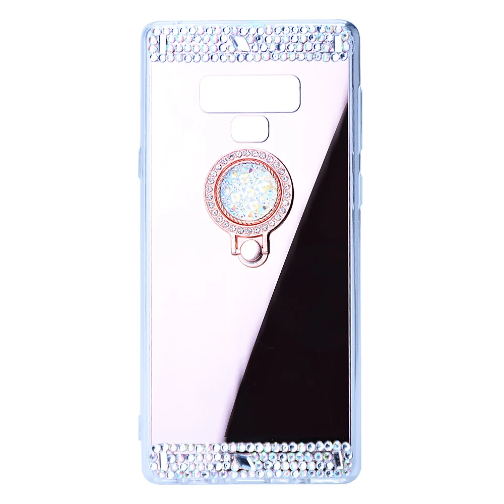 Diamond Phone Case For Samsung A50 J3 J5 J7 A10 A20 A30 A70 M10 M20 Mirror Plated cover S10 S8 S7 S6Edge Ring Holder |