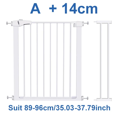 Gate with 14 cm Детские защитные двери ворота Pet забор лестничная дверь подходит для нескольких ширины для безопасности детей высокопрочные железные ворота - Цвет: Gate with 14 cm