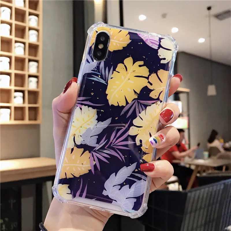 Прозрачный мягкий чехол из ТПУ с цветами для Samsung Galaxy S8 s9 Plus S10 5g телефона Note 8 Note9 |