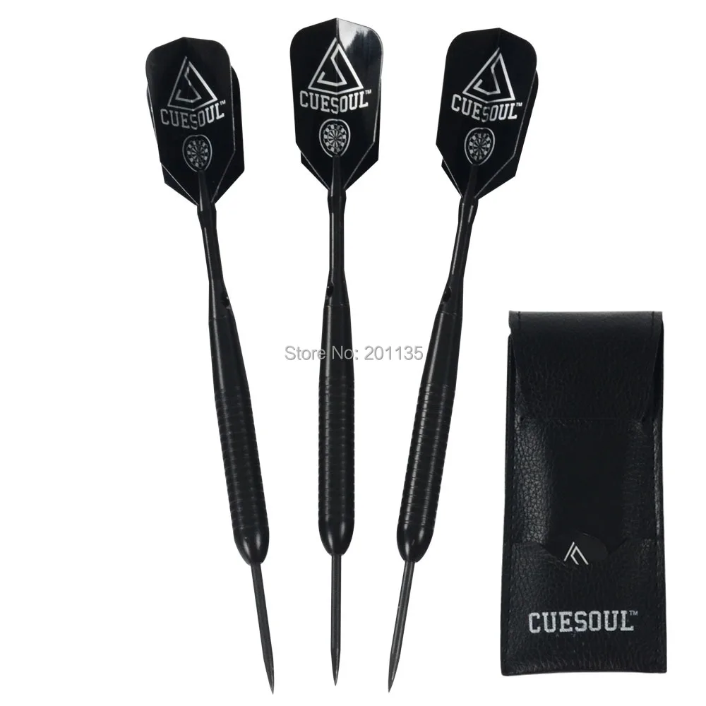 

CUESOUL 20 Grams Black Steel Tip Dart Set With Black Dart Shaft,Black Dart Flight,Dart Case