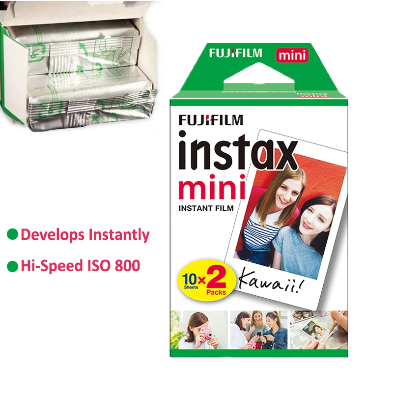 Fujifilm Instax Mini Film 20-200 листов 8 белая фотобумага для камеры FUJI Instant 9 11 7s 25 70 90 +