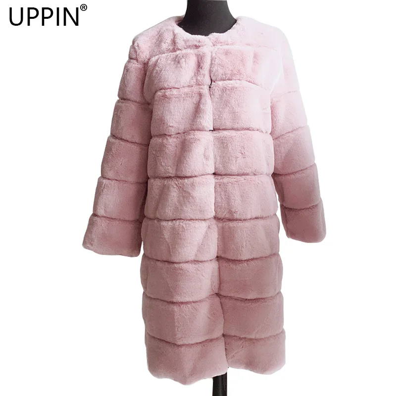 UPPIN шуба 2018 новый элегантный Меховая куртка Для женщин зимние модные пальто из