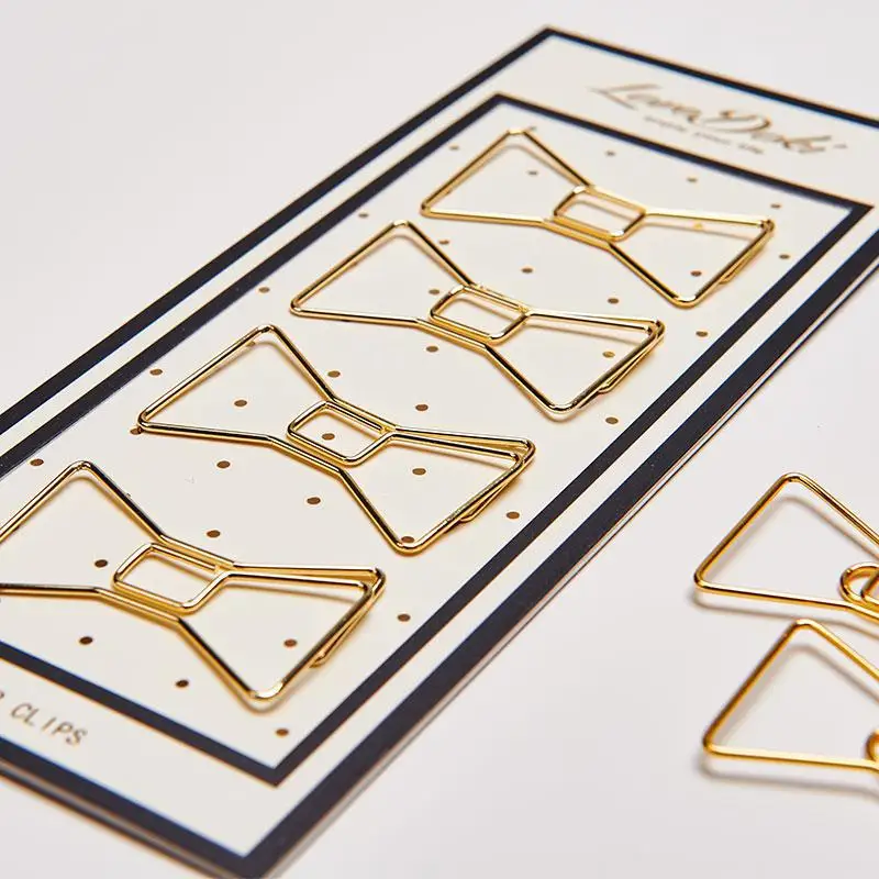 

2021 Gold Color Paper Clips Bookmark Index Clip Accessories For Dokibook Notebook Planner Inner Pages Stationery Store