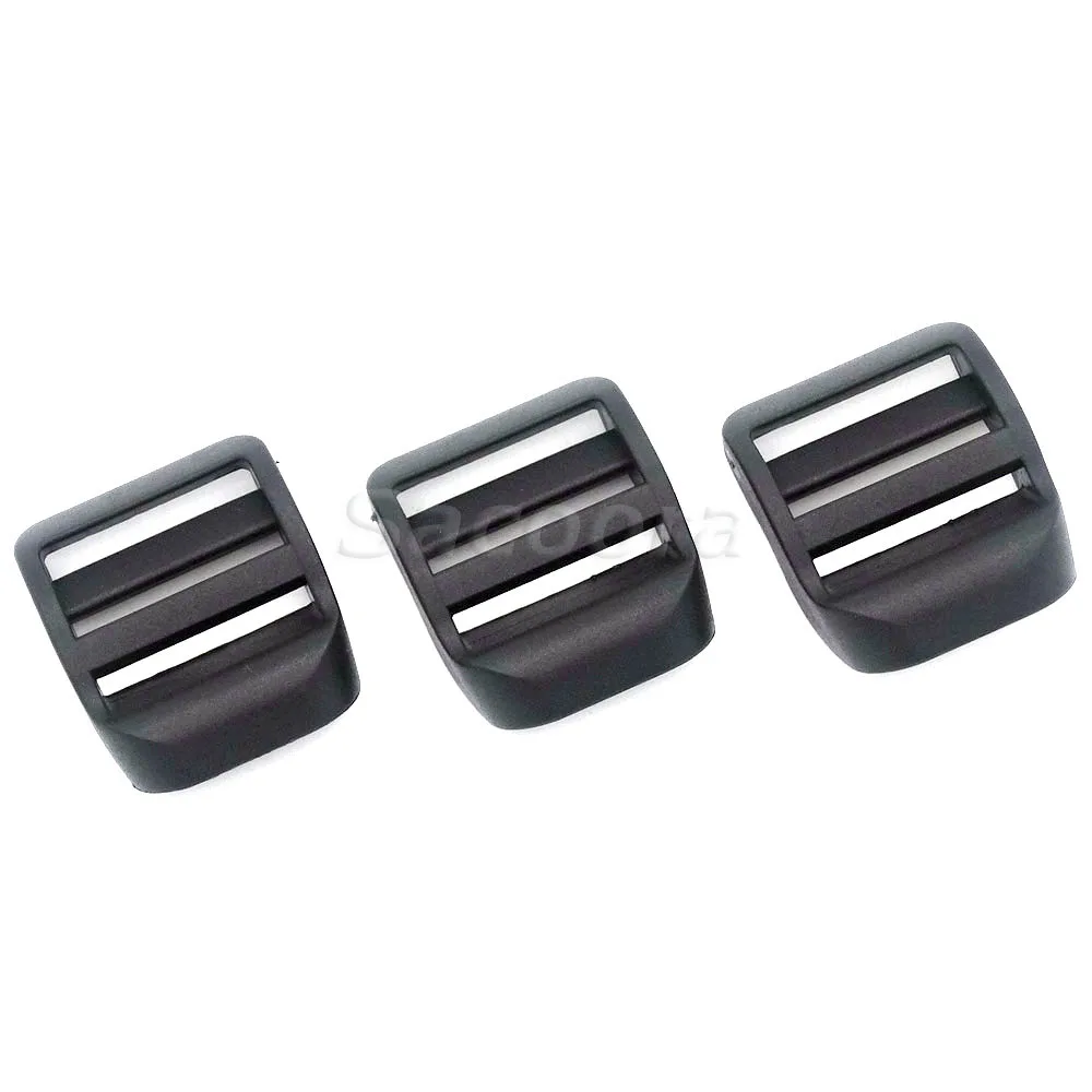 5pcs/pack 1&quot Plastic Ladder Lock Slider Buckle Adjustable Black for Backpack Straps | Дом и сад