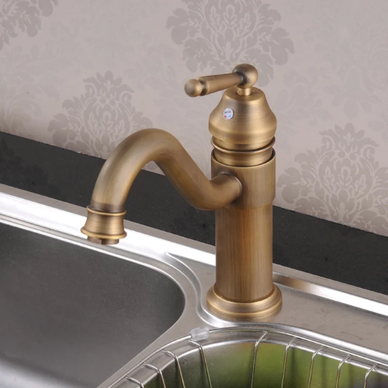 Бесплатная доставка античный кухонный кран becola латунный матовый смеситель для