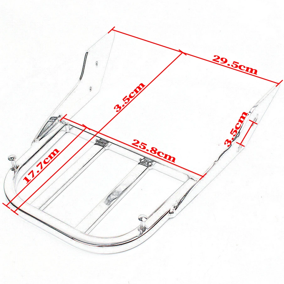 

Chrome Rear Sissy Bar Luggage Rack For Honda VTX1300N/R/S 2003-2006 VTX1800N/R/S 2002-2008