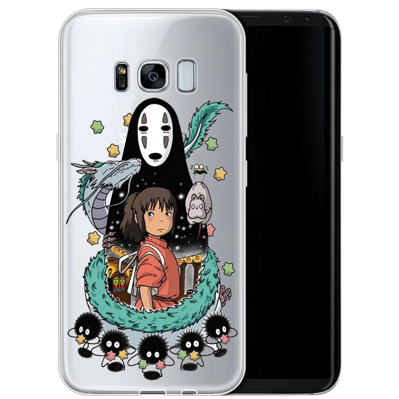 МИЛЫЙ Тоторо Унесенные призраками аниме Ghibli Миядзаки Kaonashi мягкий чехол для телефона для samsung 2017A5 S7EDGE S8PIUS 2018A8 A6 A8PIUS NOTE9 - Цвет: TPU
