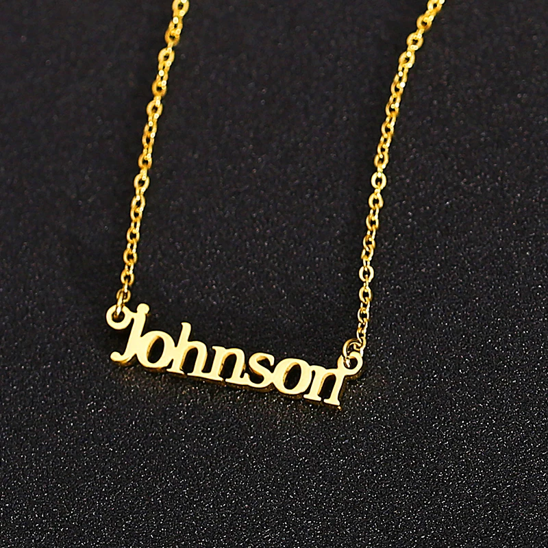Заказное ожерелье из нержавеющей стали с именами персонализированное на заказ